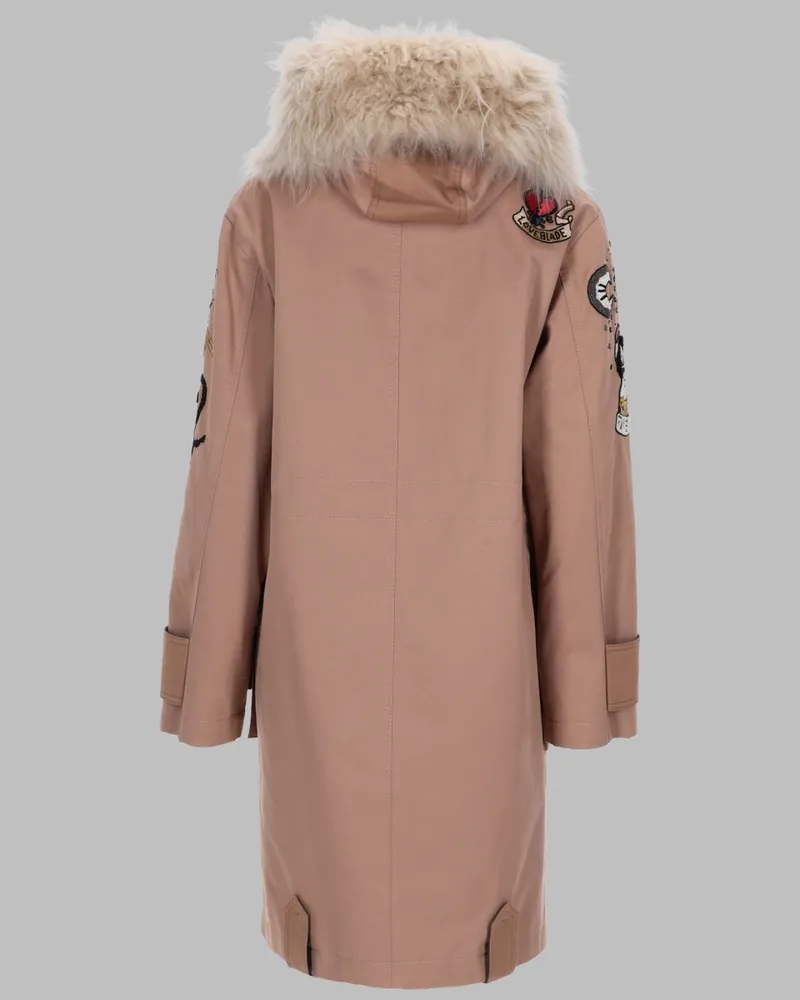 Valentino Garavani Cotton-Blend with Metallic Accents Trench Coat — Pink Pink