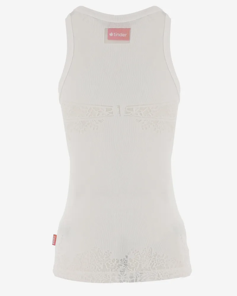 Diesel Women's Tank Top — White Cotton White