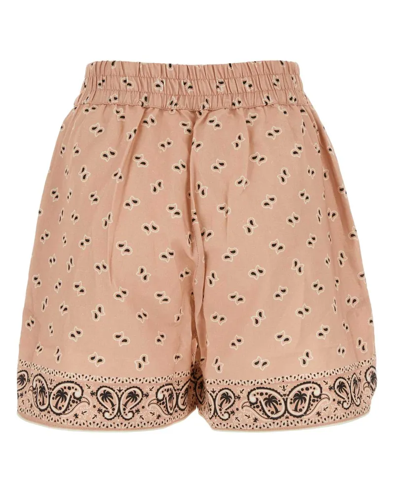 Palm Angels Pwcb028s24fab002 3010 Pinkblack Exterior: Linen Cotton Short Pink