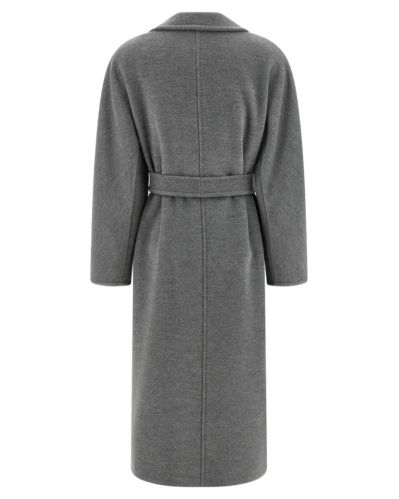 Max Mara Women's Gray Virgin Wool Coat Clothing Gray