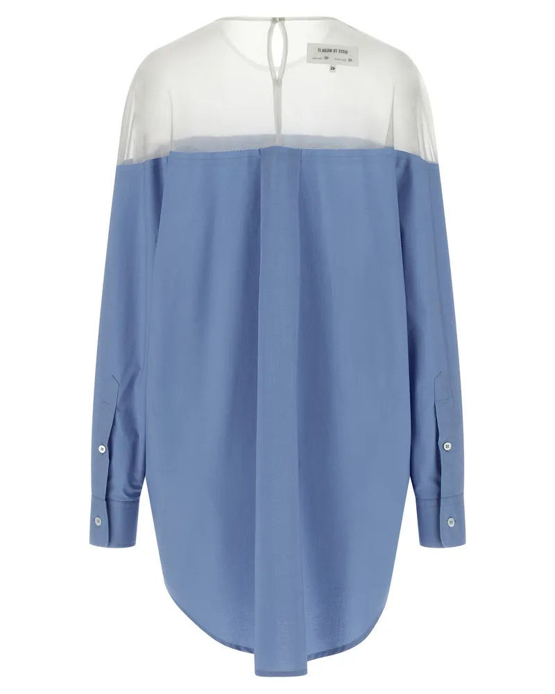 Maison Margiela Women's Blue Cotton Blouse Blue