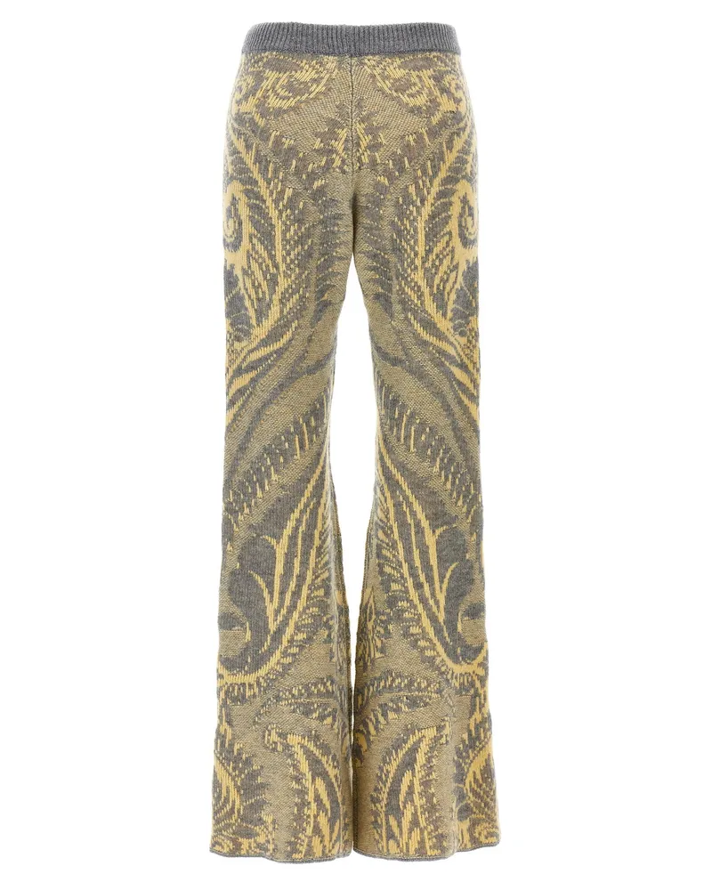 Etro Paisley Jacquard Trousers — Gold Gold