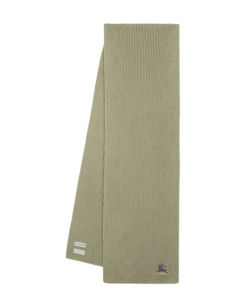 Burberry Unisex Mu Ribbed Scarf -  Wool Beige Accessories Beige