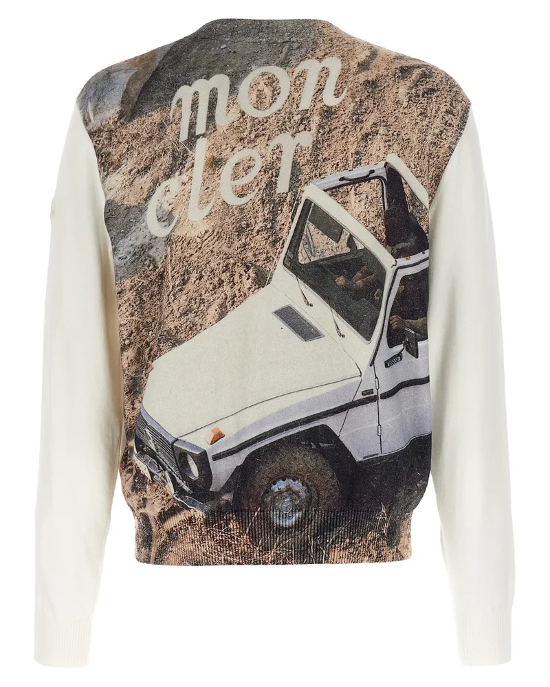 Moncler Cotton Crewneck Sweater — White White