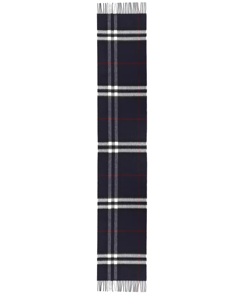 Burberry Check Cashmere Scarf — Black Black