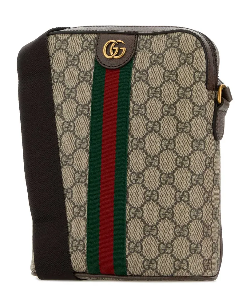 Gucci Men's Printed Canvas Small Ophidia Crossbody Bag Oldbenacvrvna Borse A Tracolla Beige