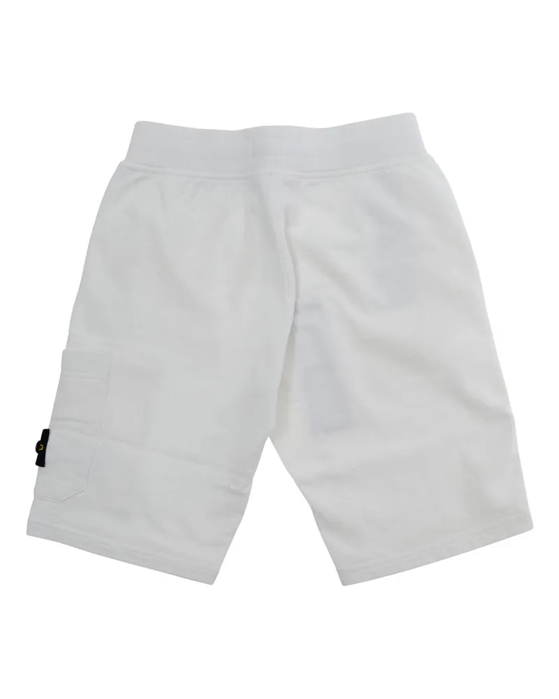 Stone Island Boys Cotton Shorts White White