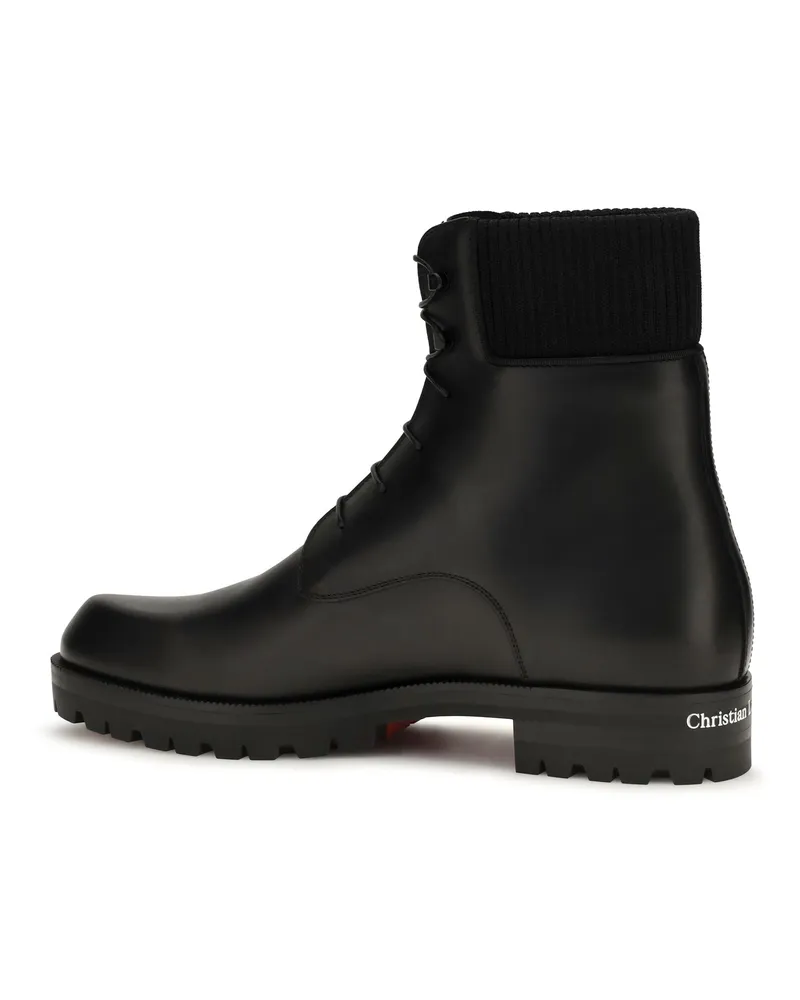 Christian Louboutin Men's Ankle Boots Trapman Tct 2 Black Leather Calf 