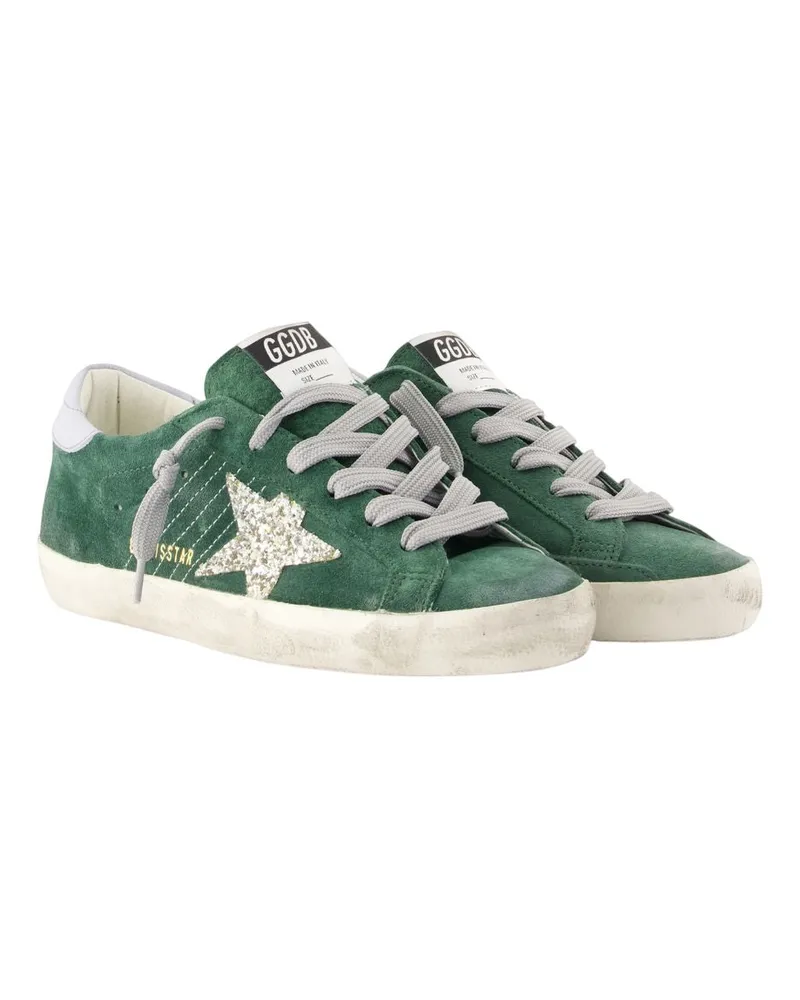 Golden Goose Women's Super Star Sneakers -  Leather Green Calfskin Shoes Green