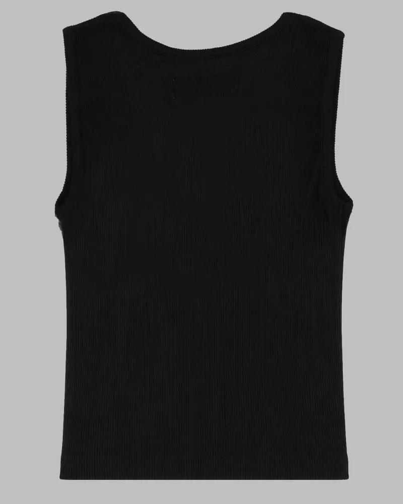 Vivienne Westwood Logo-Embroidered Ribbed Tank Top — Black Black
