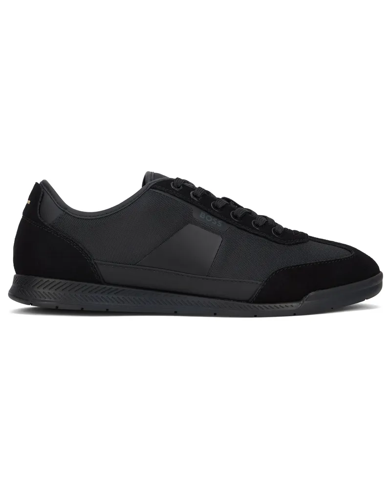 HUGO BOSS Men's Low-Top Sneakers Black Polyester Trainers Black