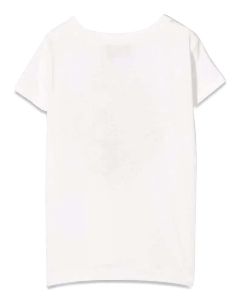 Simonetta Logo Cotton T-Shirt — Ivory Ivory