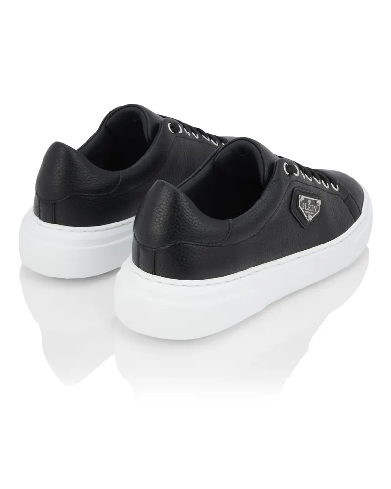Philipp Plein Men's Lo-Top Iconic Plein Logo Sneakers Black Shoes Black