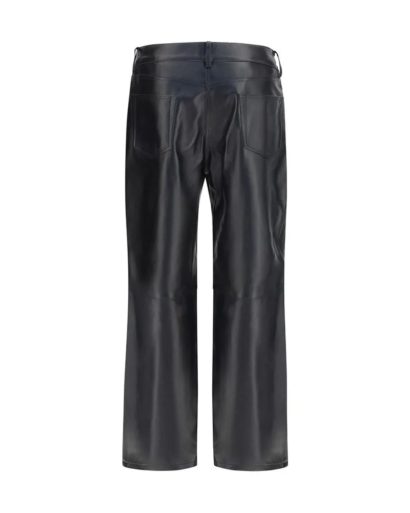 Magda Butrym Women's Black Leather Pants Black