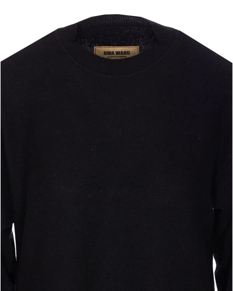 Uma Wang Cashmere Crewneck Sweater — Black Black