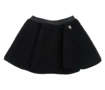 Metallic Teddy Skirt — Black
