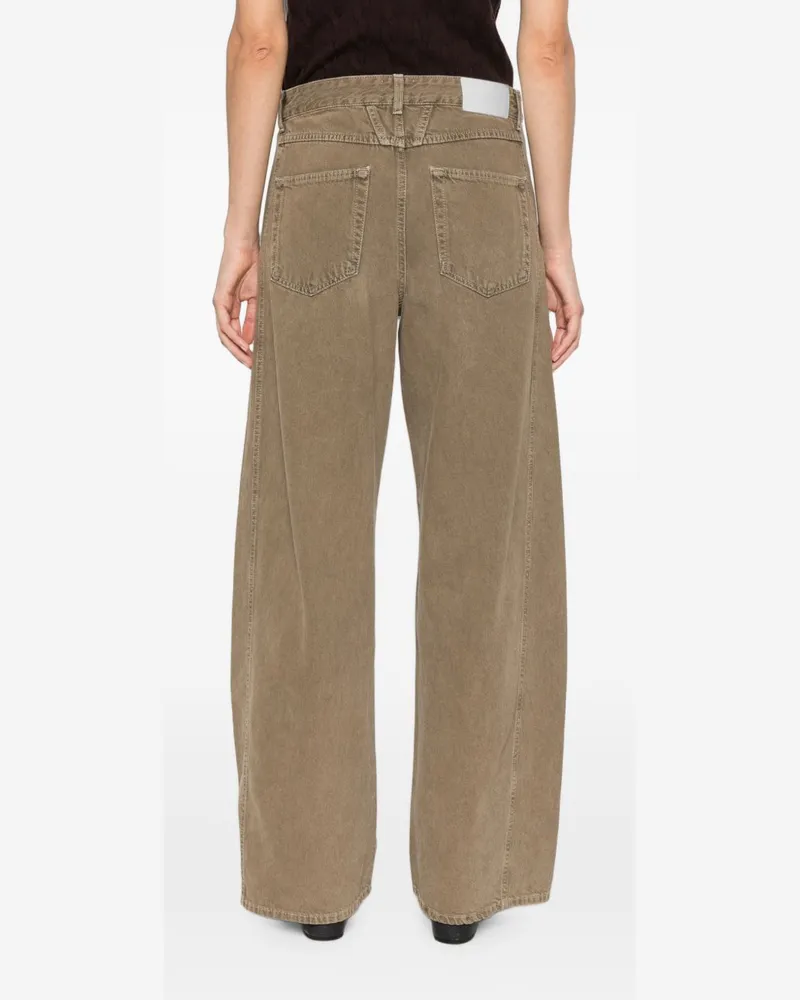 Closed Wide-Leg Denim Jeans — Brown Brown