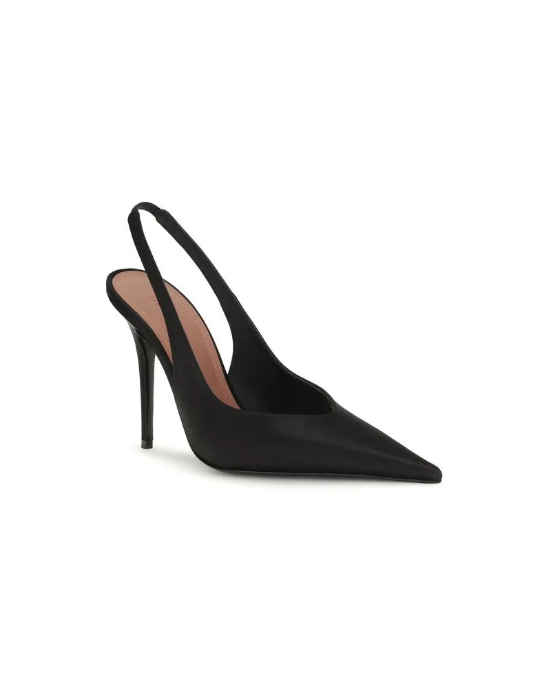 Amina Muaddi Anok Slingback Pump — Black Black