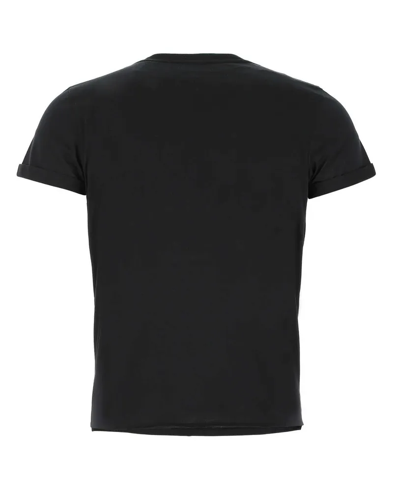 Saint Laurent 1000 Exterior: Cotton T-Shirt T-shirts And Polos Black
