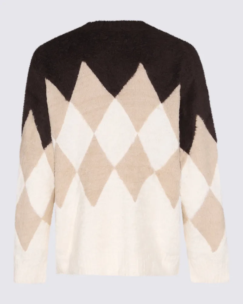 Sacai Men's Sweaters Brown _co Brown