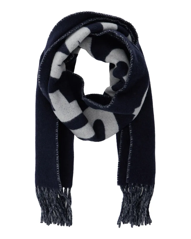 Jacquemus Men's Scarf Lecharpe Blue Wool Scarfs Navy