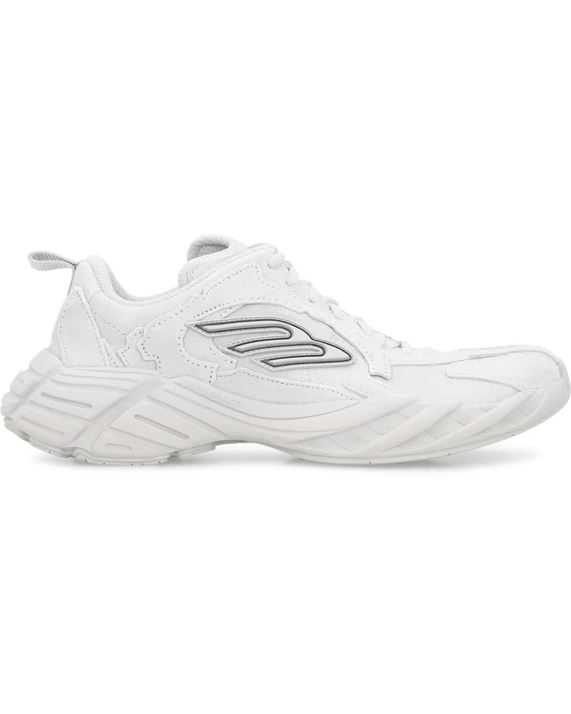 Balenciaga Women's Monday Low-Top Sneakers Gray Calfskin; Polyester Trainers White