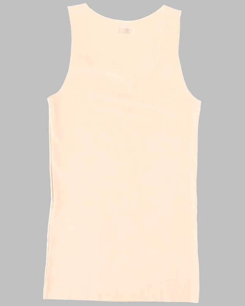 Maison Margiela Cotton-Elastane Tank Top — Beige Beige