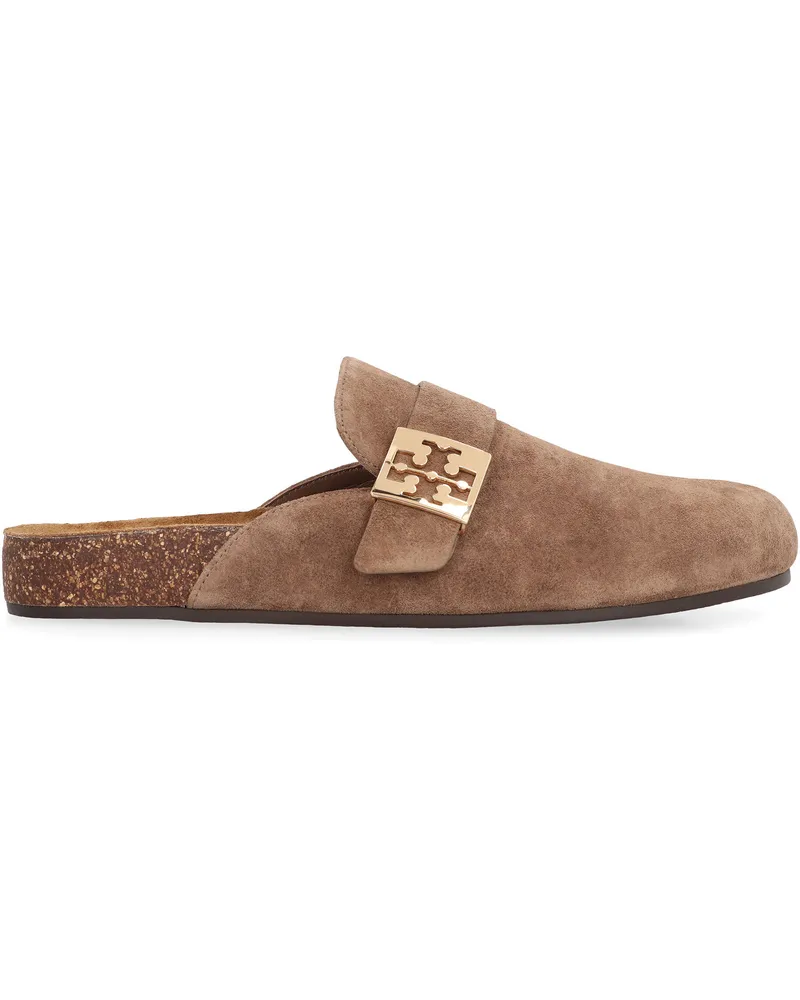 Tory Burch Women's Mules Mellow River Rock-Gold Sandal Rock/gold Brown