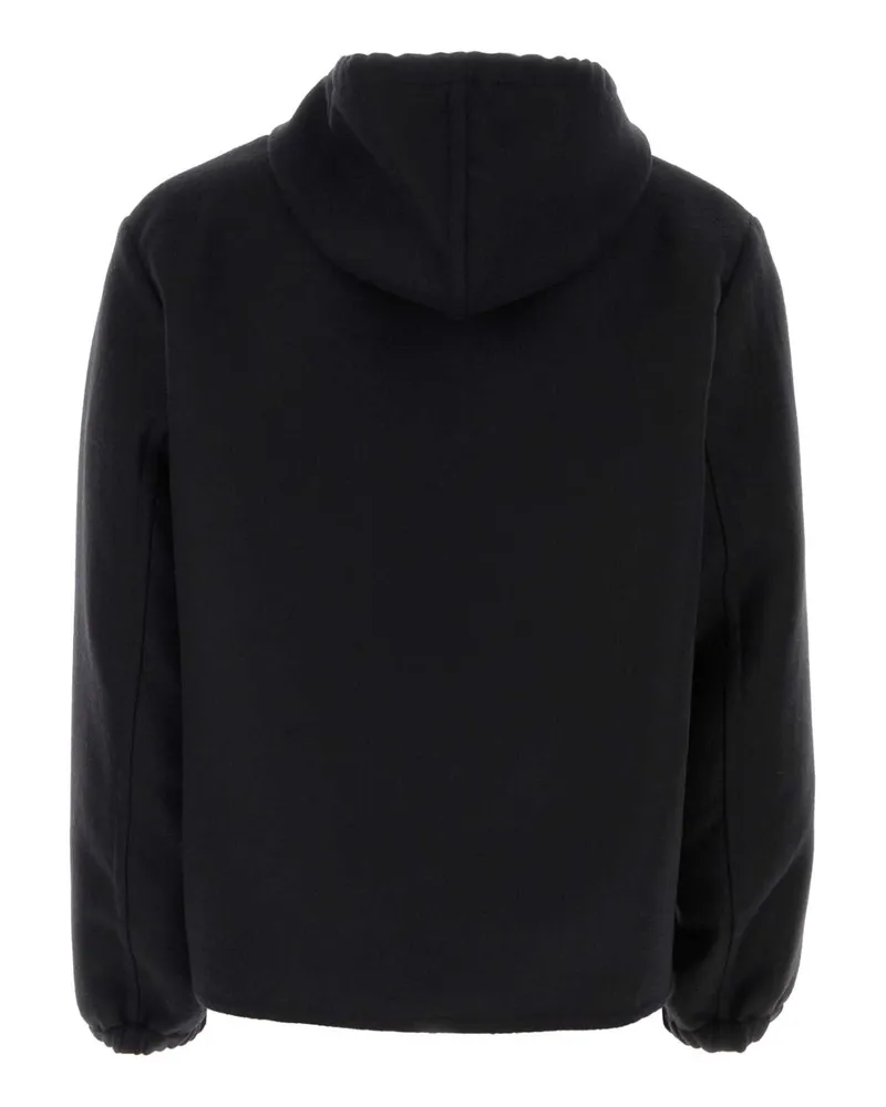 Givenchy Men's Black Wool Blend Sweatshirt Blackgrey Exterior: Silk Felpe Black