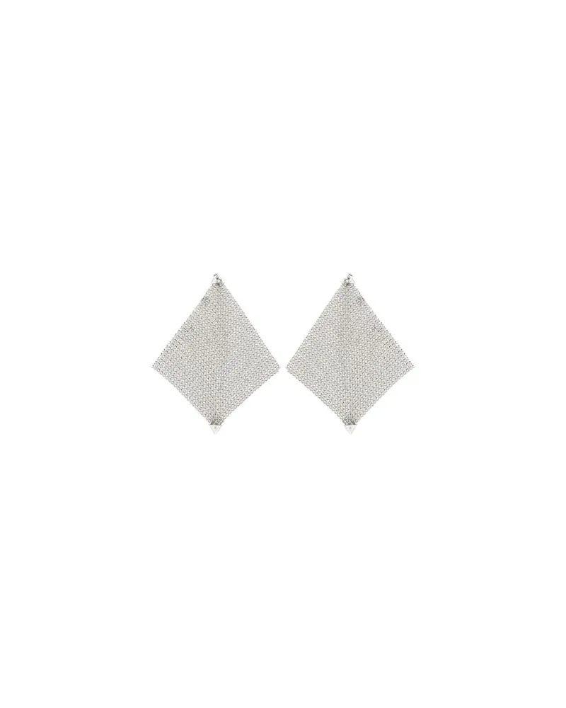 Paco Rabanne Women's Silver Brass Earrings Silver