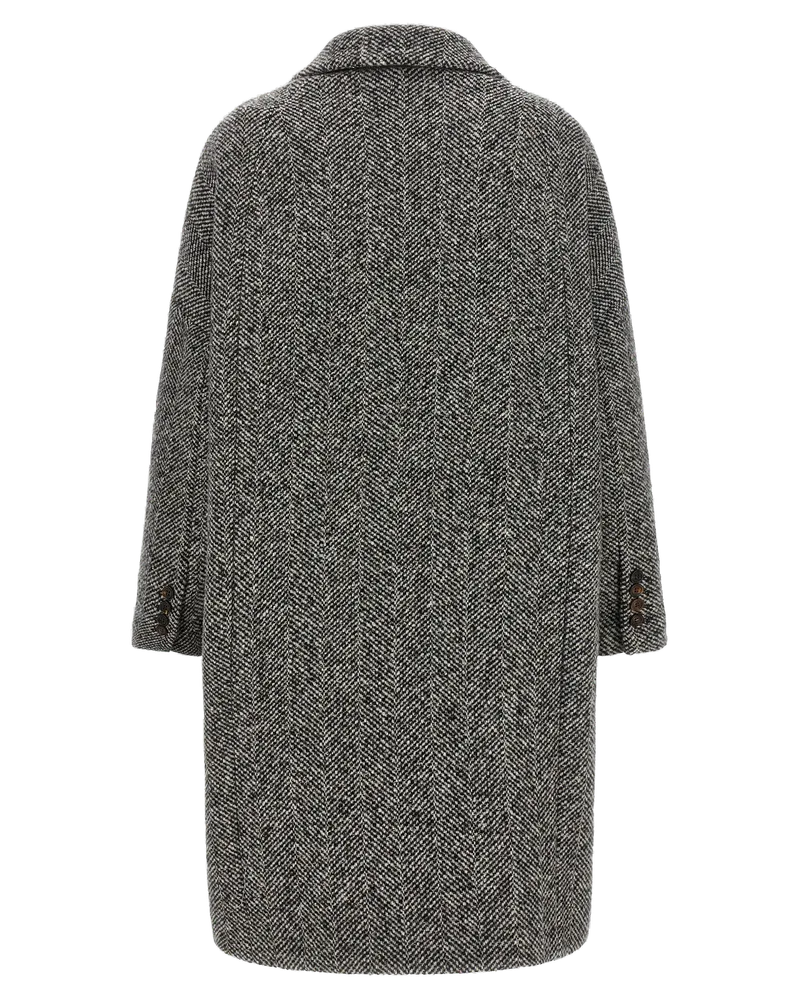 Brunello Cucinelli Women's Gray Virgin Wool Coat Clothing Gray