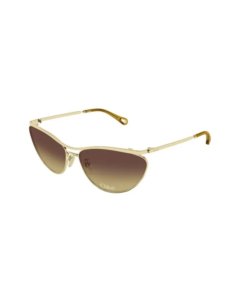 Chloé CH0386S Cat-Eye Sunglasses — Gold Gold