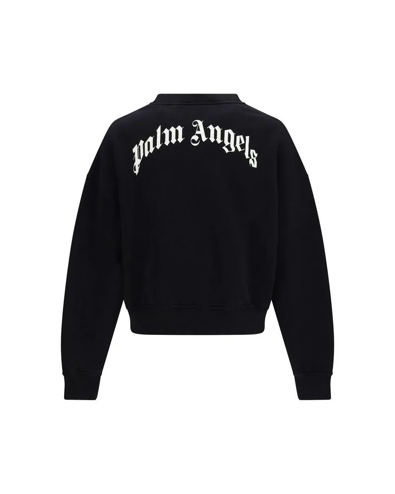 Palm Angels Men's Black Cotton Sweatshirt Clothing Black