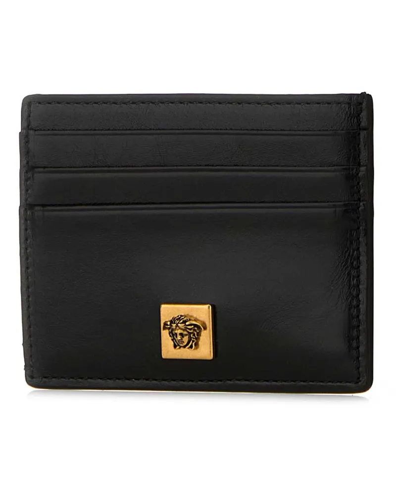 Versace Men's Black Leather Card Holder 1b55jblackgold82 Portafogli Wallet Black