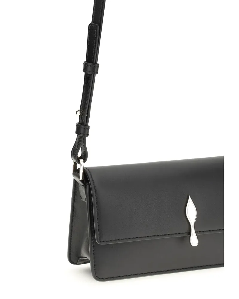 Christian Louboutin Women's Chain Wallet Bettina Black-Gold Calf Leather Shoulder Bags Black/gold Black