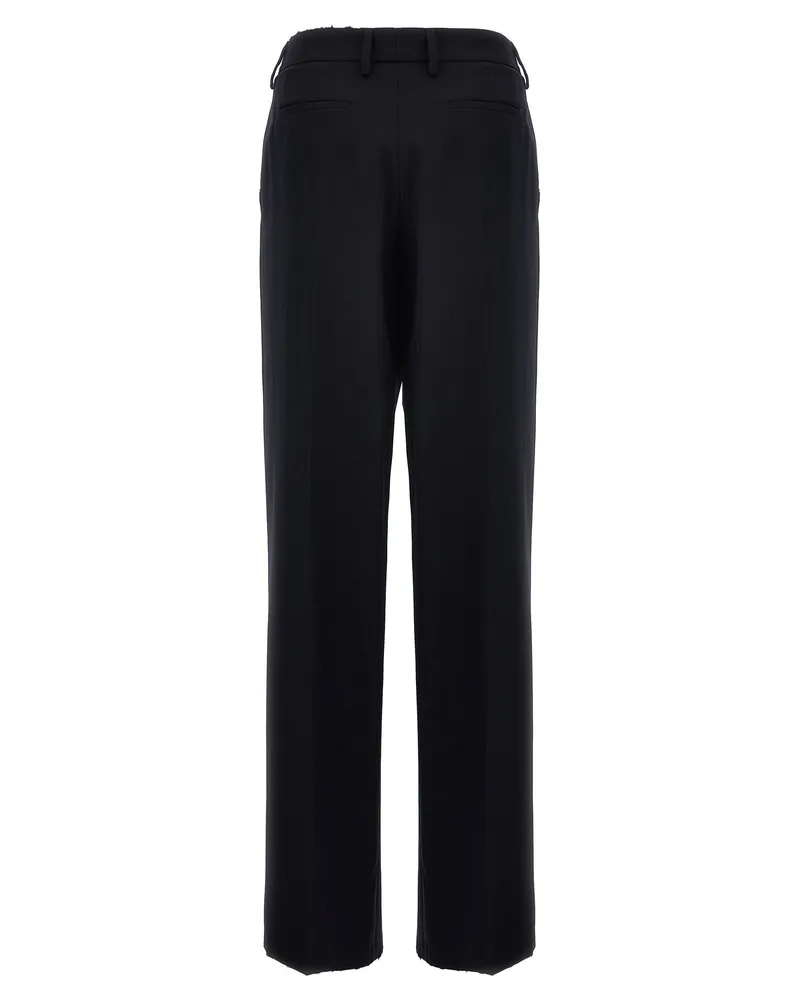 Prada Wool Gabardine Trousers — Black Black