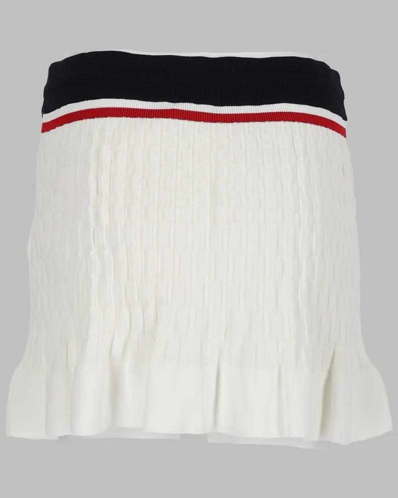 Casablanca Paris Knit Tennis Mini Skirt — White White