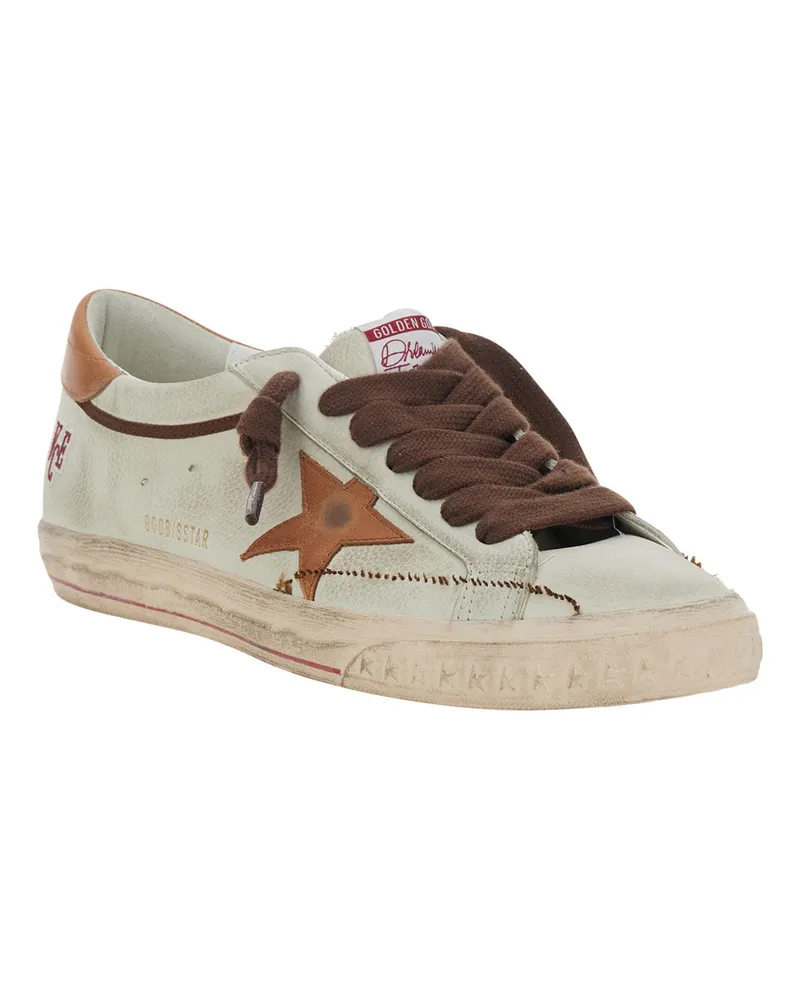 Golden Goose Men's Sneakers Super Star Nabuk White-Grey Nubuck Leather Trainers White