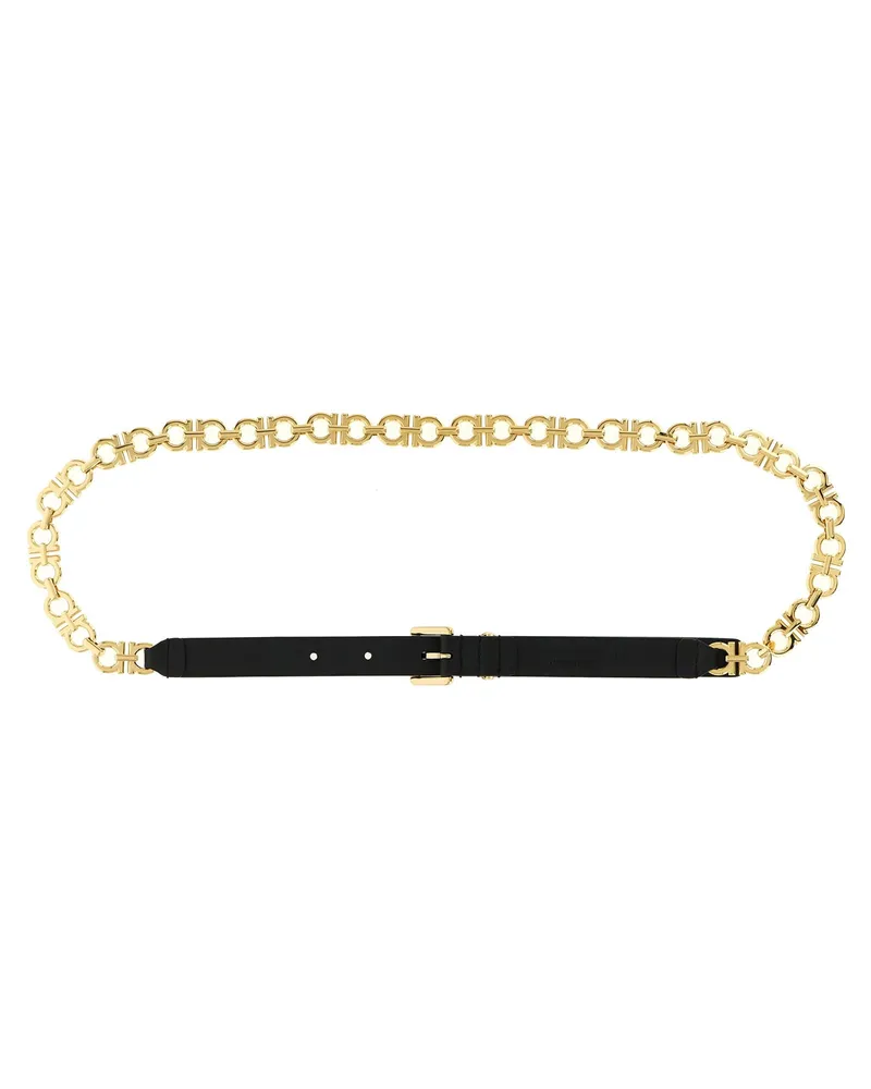 Ferragamo Gancini Belt — Black Black