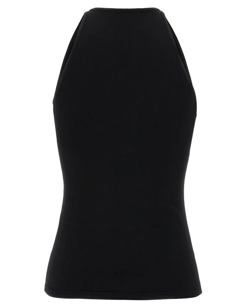 Max Mara Women's Black Viscose Sleeveles T-Shirt Black