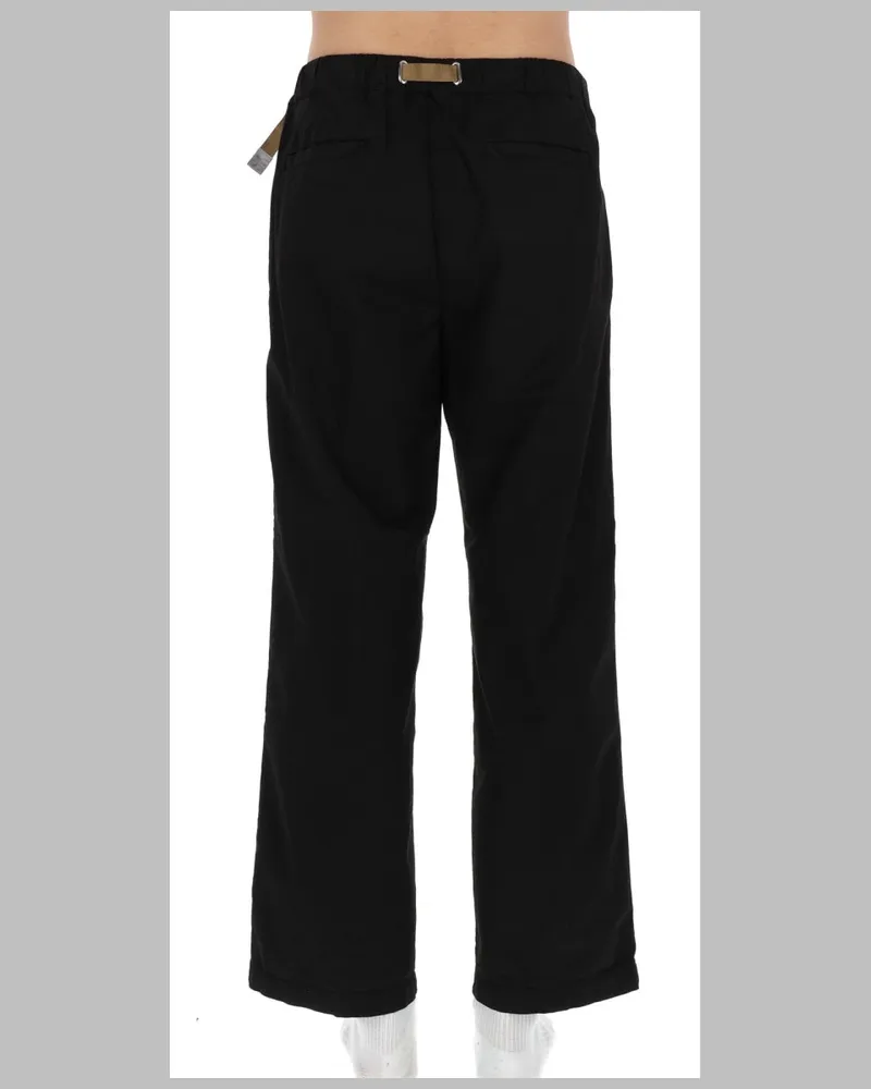PLAN C Belted Pima Cotton Trousers — Black Black