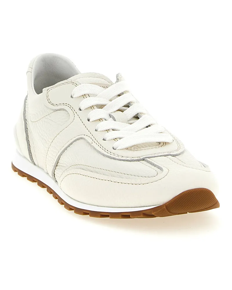 Brunello Cucinelli Women's White Goatskin Athletic Sneakers White