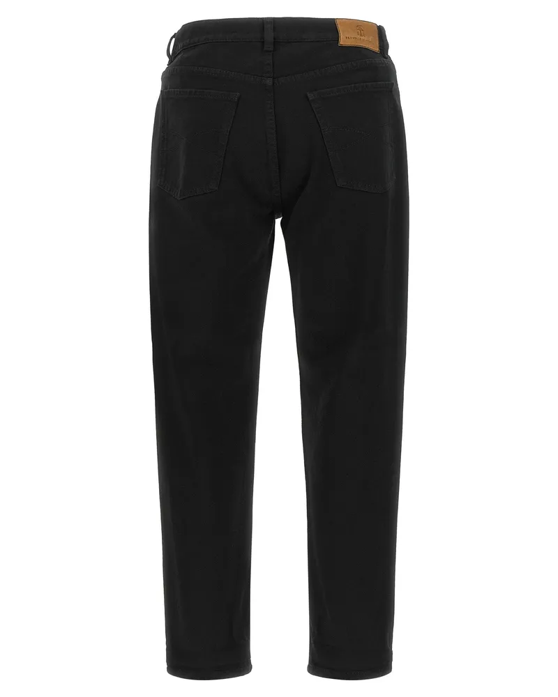 Brunello Cucinelli Garment-Dyed Denim Jeans — Black Black