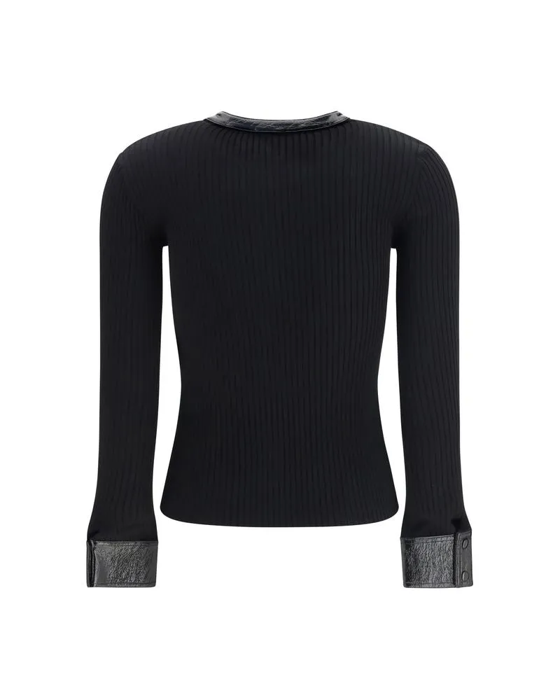 Courrèges Women Black Viscose Cardigan Clothing Black