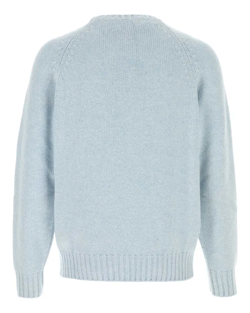 Umit Benan Men's Light-Blue Cashmere Sweater Lightblue Exterior: Maglie Blue