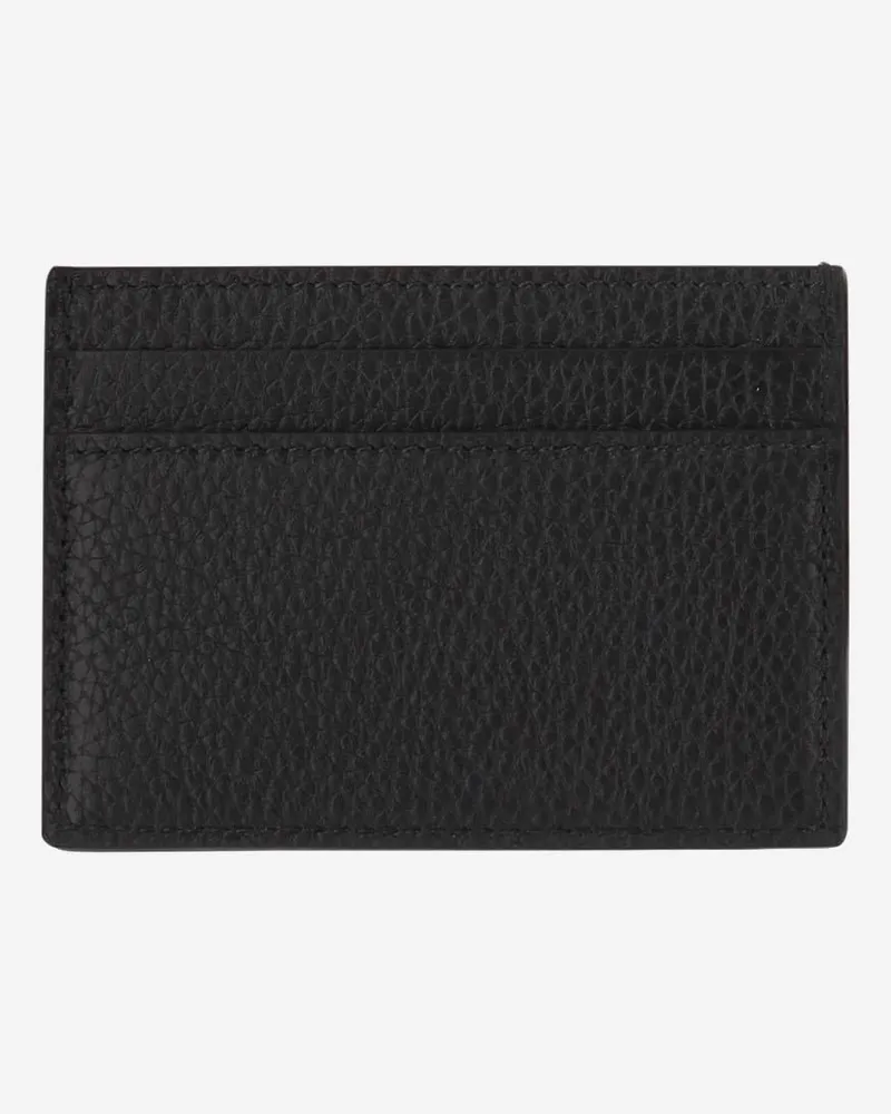 Gucci Men's Leather Card Holder With Logo Black Wallets & Cardholders Black
