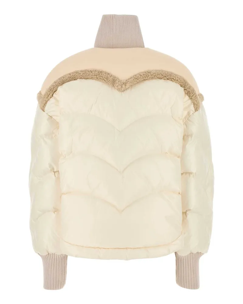 KHRISJOY Women's Ivory Nylon Corazon Down Jacket Butter Piumini Ivory