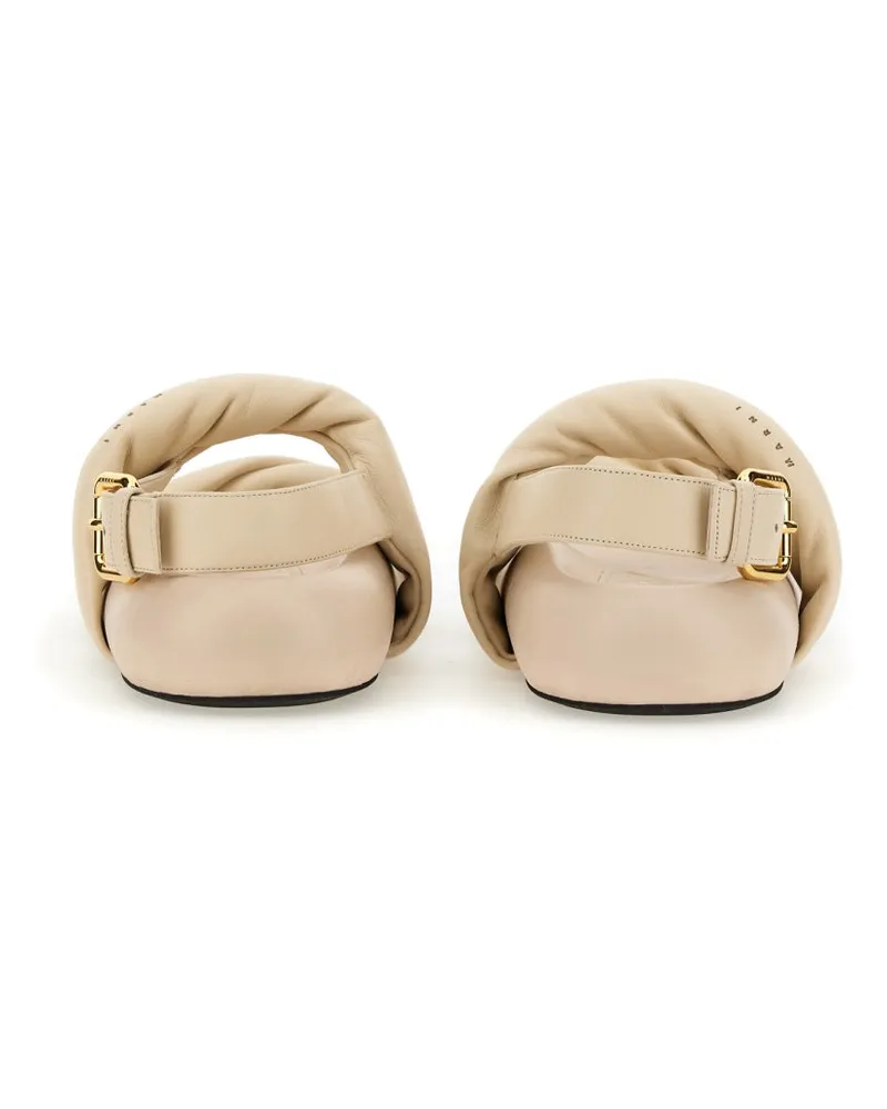 Marni Leather Sandal — Ivory Ivory
