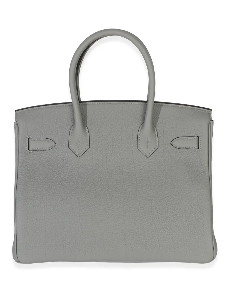 Hermès Men's Gris Mouette Togo Birkin 30 Phw Gray Leather Handbag Bag Grey