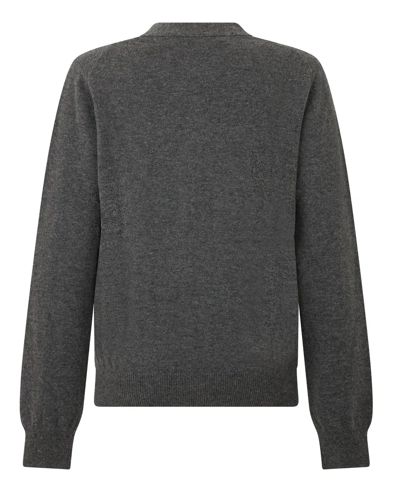 Comme des Garçons Women Cardigan Grey Wool Cardigans Sweater Gray